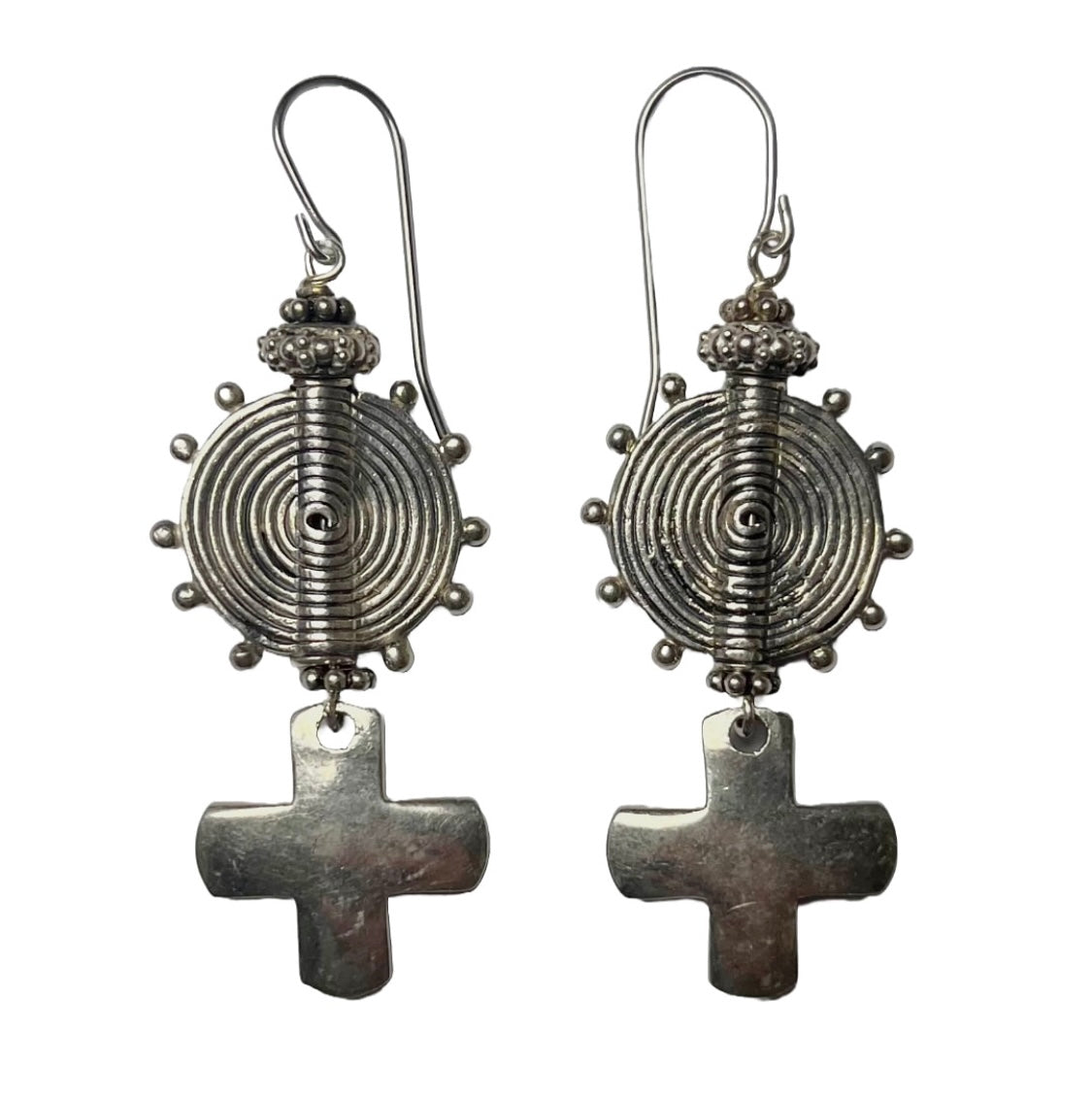 Handcrafted Cross Earrings